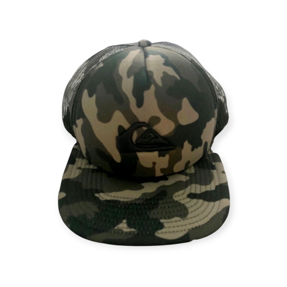 Quicksilver Green Camo Snapback Mesh Hat One Size Fits Most NWT - Picture 1 of 9